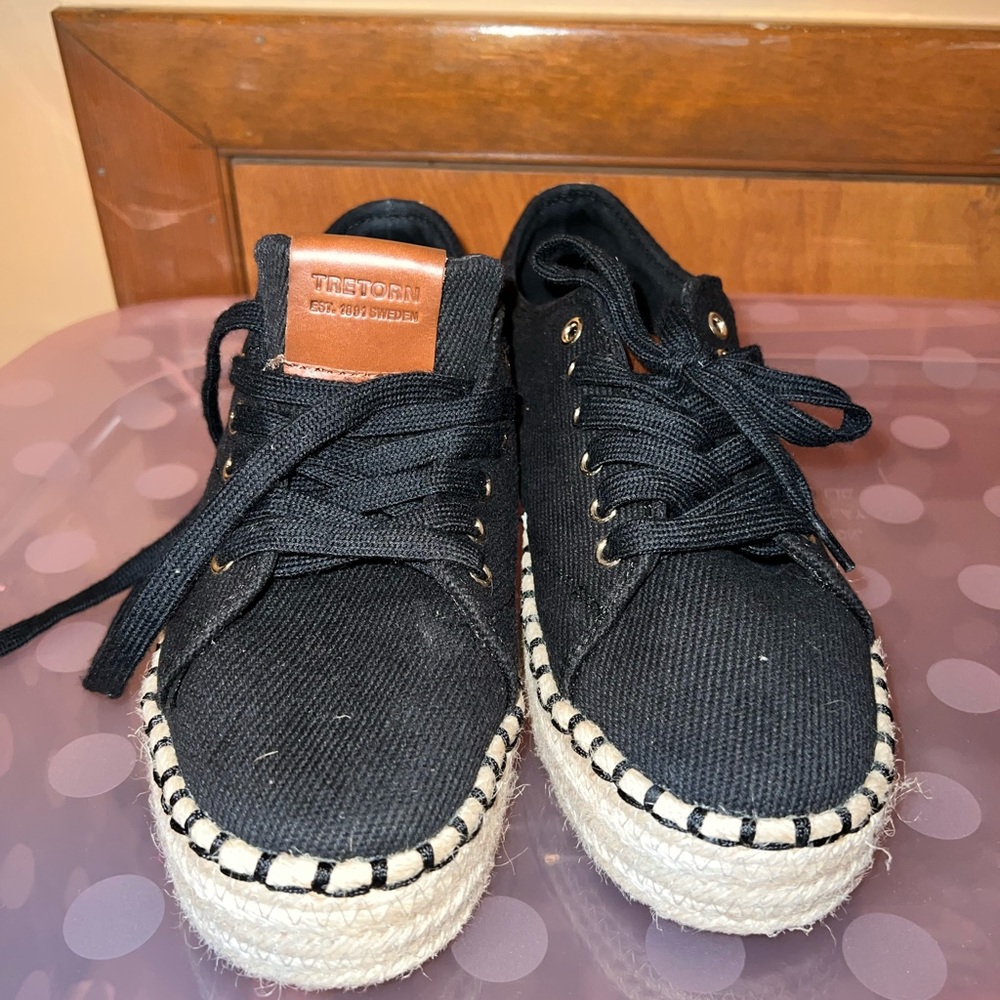 Never worn black Tretorn shoes. 
Size 7.5